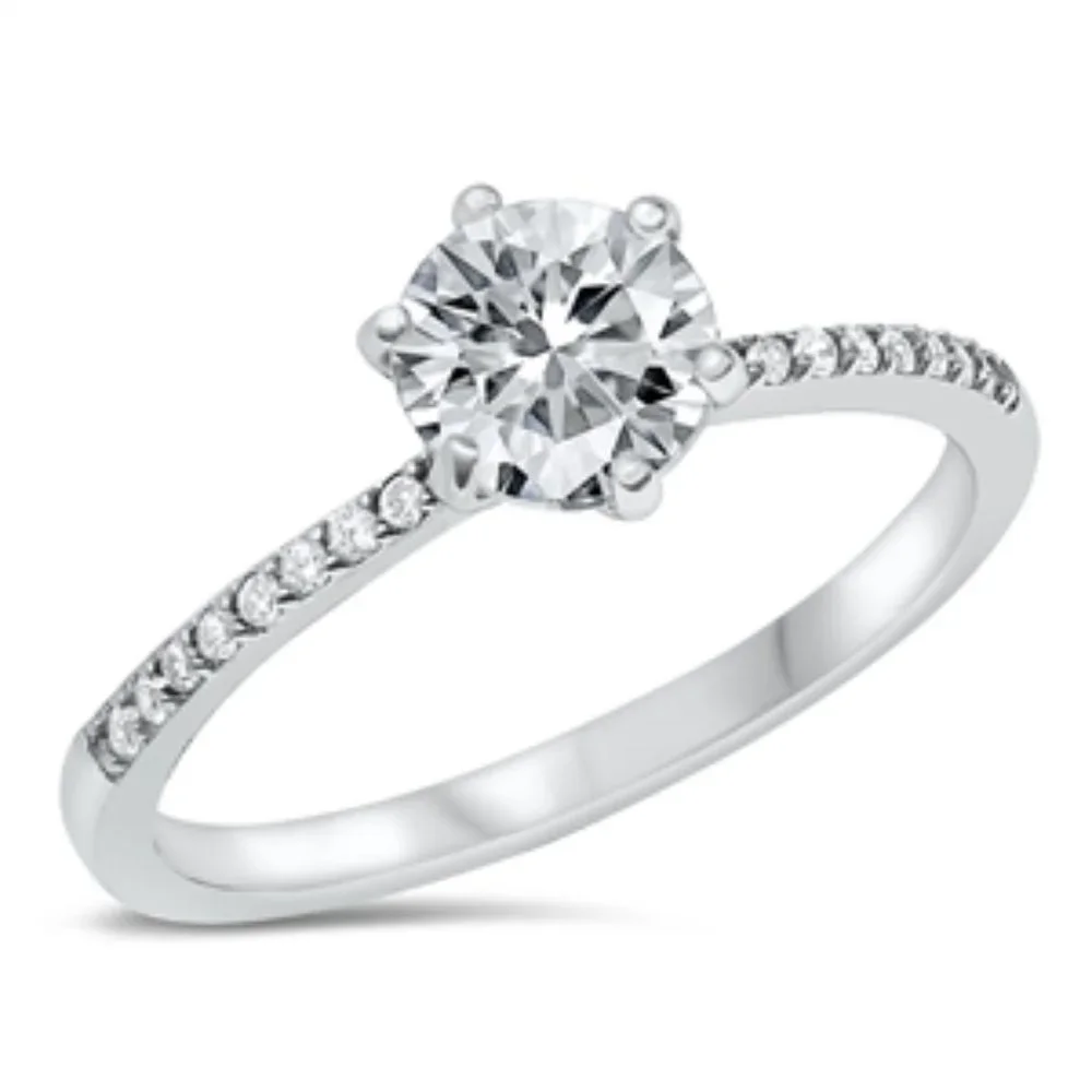 Silver Ring - Solitaire - Picture 1 of 2